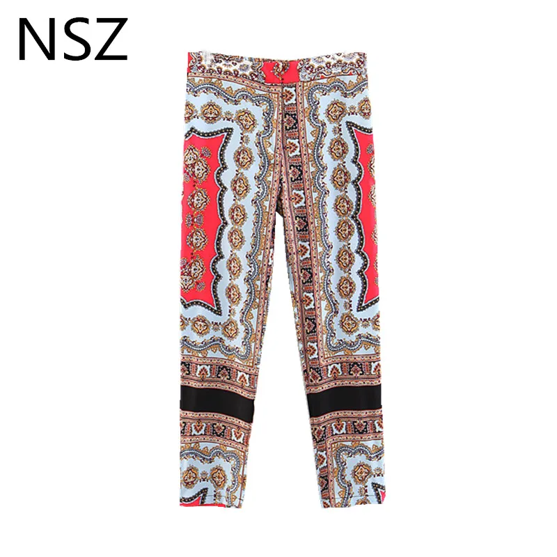 NSZ Women Print Harem Pants Elastic Waist Pocket Loose Casual Summer Beach Holiday Trousers
NSZ Women Print Harem Pants Elastic Waist Pocket Loose Casual Summer Beach Holiday Trousers