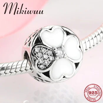 925 Sterling Silver lucky Heart-Shaped Petals White Enamel Clear Zircon Bead Jewelry making fit Original Mikiwuu Charms Bracele
925 Sterling Silver lucky Heart-Shaped Petals White Enamel Clear Zircon Bead Jewelry making fit Original Mikiwuu Charms Bracele