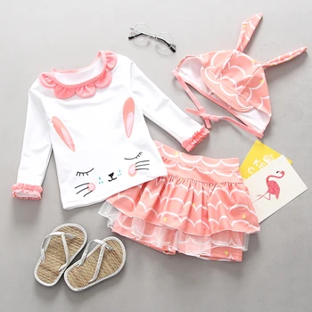 Swimwear Kids Girl 2018 Cartoon Rabbit Long Sleeve Sunblock Two Pieces Swimsuit Baby Girl Bathing Suit Swimsuits for Children
Swimwear Kids Girl 2018 Cartoon Rabbit Long Sleeve Sunblock Two Pieces Swimsuit Baby Girl Bathing Suit Swimsuits for Children