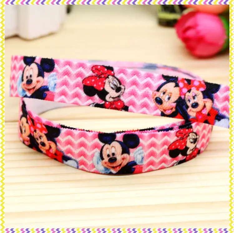 DHK 5/8'' 5yards Fold Elastic FOE minnie printed headband headwear hair band diy decoration OEM Wholesale C57
DHK 5/8'' 5yards Fold Elastic FOE minnie printed headband headwear hair band diy decoration OEM Wholesale C57