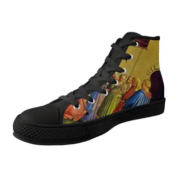 Christ Painting High Top Black Canvas Vulcanized Shoes Spring Autumn Art Print For Male Personalized Men Shoes Lace Up Sneakers
Christ Painting High Top Black Canvas Vulcanized Shoes Spring Autumn Art Print For Male Personalized Men Shoes Lace Up Sneakers