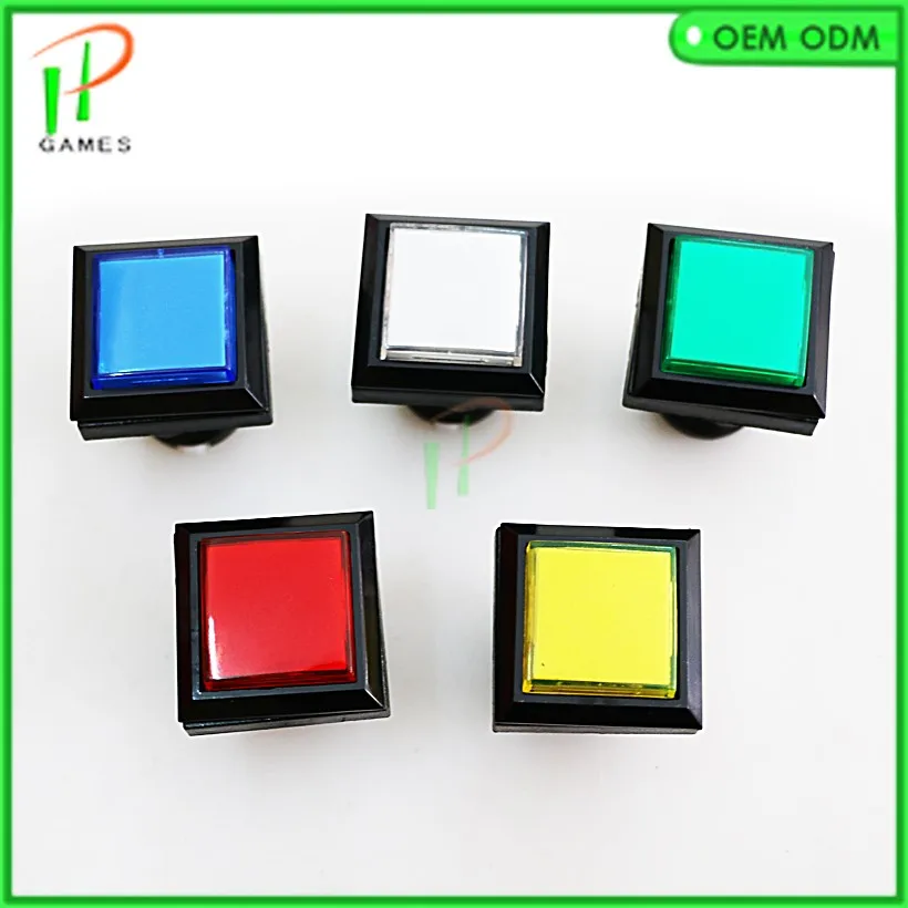 2pcs/lot 33*33mm square LED lighted Illuminated push button MANE Jamma arcade game machine accessories
2pcs/lot 33*33mm square LED lighted Illuminated push button MANE Jamma arcade game machine accessories