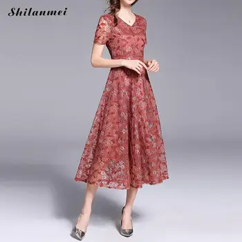 Elegant Lace Overlay Midi Dress Short Sleeve Summer Women Party Dresses Slim Plus Size 4xl Office Ladies Party Vestidos 2018
Elegant Lace Overlay Midi Dress Short Sleeve Summer Women Party Dresses Slim Plus Size 4xl Office Ladies Party Vestidos 2018