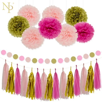 Nicro12Pcs Mixed Gold Pink Hot Pink Party Tissue Paper Flowers Tassel Garland DIY Baptism Birthday Wedding Party Decorations
Nicro12Pcs Mixed Gold Pink Hot Pink Party Tissue Paper Flowers Tassel Garland DIY Baptism Birthday Wedding Party Decorations