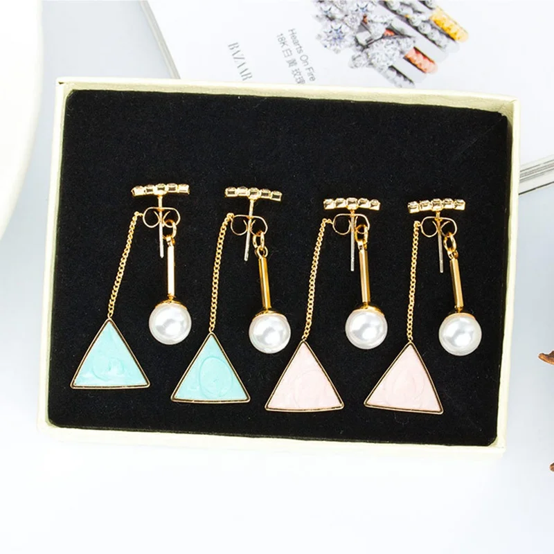 Korean Fashion Retro Earrings Personalized Triangle Imitation Pearl Earrings Women Jewelry Geometric Earrings Wholesale
Korean Fashion Retro Earrings Personalized Triangle Imitation Pearl Earrings Women Jewelry Geometric Earrings Wholesale