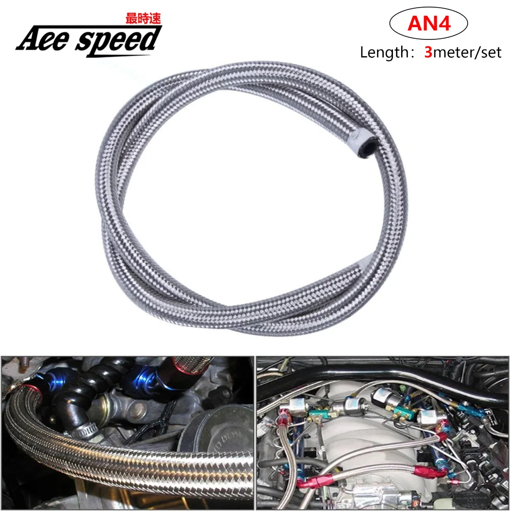 AN4 Braided Teflon Oil Line Fuel Hose Oil Gasoline Brake Line Hose For Racing Motorcycle Teflon Hose 3meter/set
AN4 Braided Teflon Oil Line Fuel Hose Oil Gasoline Brake Line Hose For Racing Motorcycle Teflon Hose 3meter/set
