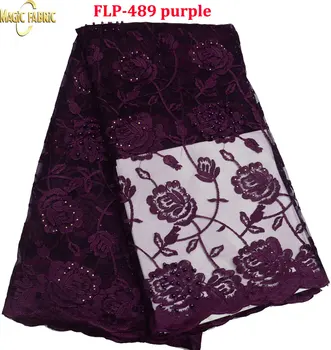 Purple Color Latest Beaded Lace Fabric High Quality Nigerian Wedding Lace Fashion French Mesh Material For dress FLP-489
Purple Color Latest Beaded Lace Fabric High Quality Nigerian Wedding Lace Fashion French Mesh Material For dress FLP-489