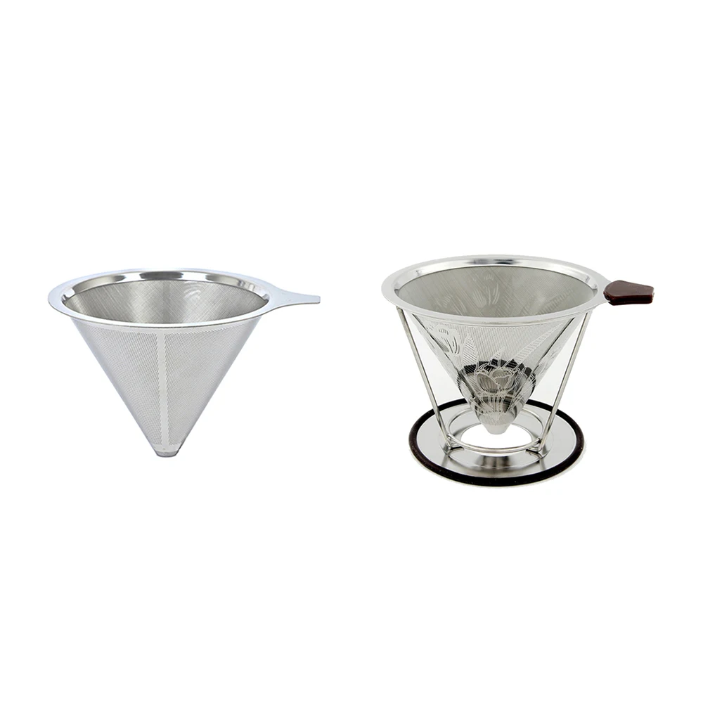 Double Conical Stainless Steel Coffee Filter Stand Pour Coffee Drip Net Coffee Tea Filter Basket Tool
Double Conical Stainless Steel Coffee Filter Stand Pour Coffee Drip Net Coffee Tea Filter Basket Tool