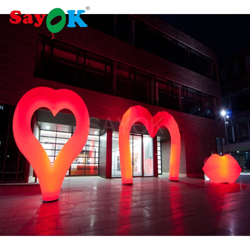 2mH Inflatable Red Heart 4x3m Inflatable Red Arch 1.5mH Inflatable Red Lip for Valentines' Day Wedding Ground Event Decorations
2mH Inflatable Red Heart 4x3m Inflatable Red Arch 1.5mH Inflatable Red Lip for Valentines' Day Wedding Ground Event Decorations