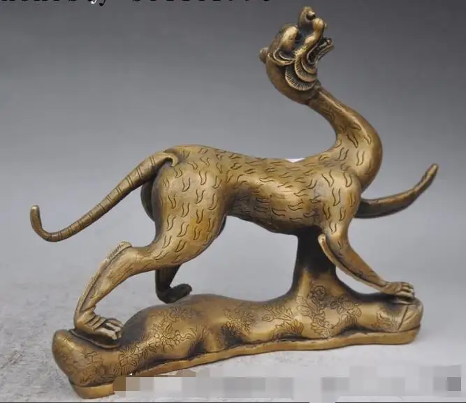 S01360 11"marked china chinese folk fengshui bronze flower Leopard Panther beast statue B0403
S01360 11"marked china chinese folk fengshui bronze flower Leopard Panther beast statue B0403