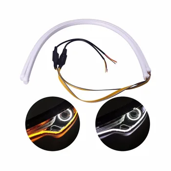 Krator 2PCS 60CM/23.6 Inches Dual Color White/Sequence Amber LED Strip Tube Car Flexible Light Waterproof
Krator 2PCS 60CM/23.6 Inches Dual Color White/Sequence Amber LED Strip Tube Car Flexible Light Waterproof