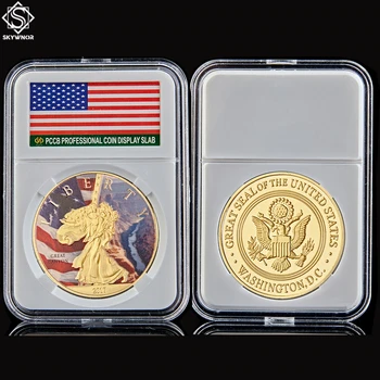 

2017 Souvenir Coin USA World Famous Yellowstone National Park In God We Trust W/ Hard Capsule Protection