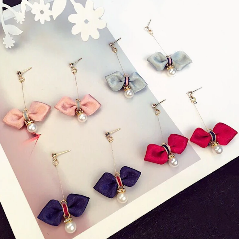 Hot Korean Women Girls Bowknot Pink Gray earrings 2018 New Pearl earrings for women gifts
Hot Korean Women Girls Bowknot Pink Gray earrings 2018 New Pearl earrings for women gifts