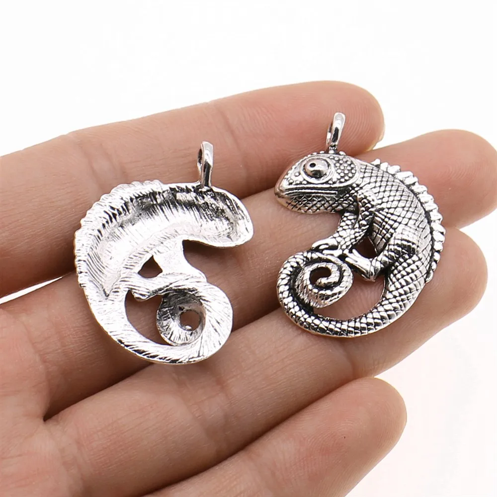 WYSIWYG 3pcs Charms Lizard Antique Silver Color 26x36mm Metal Alloy Jewelry DIY Accessories
WYSIWYG 3pcs Charms Lizard Antique Silver Color 26x36mm Metal Alloy Jewelry DIY Accessories