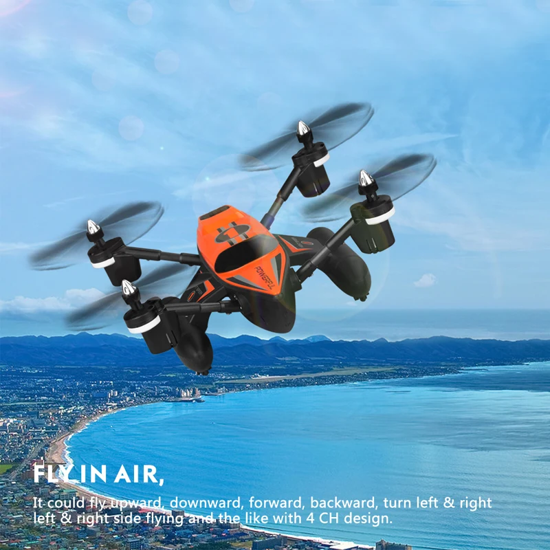RC Quadcopter Q353 Triphibian 2.4G 6-Axis Gyro Air-Ground-Water Headless RTF gliding Drone Professional Helicopter Toys
RC Quadcopter Q353 Triphibian 2.4G 6-Axis Gyro Air-Ground-Water Headless RTF gliding Drone Professional Helicopter Toys