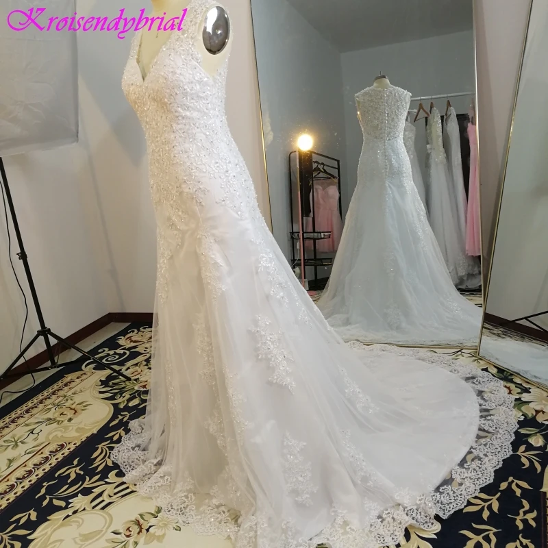MN2015 Beautiful Lace Beaded Wedding Dresses Mermaid Real Robe de mariage 2019 Wedding Gowns Dress Sheath Vestidos de Noiva
MN2015 Beautiful Lace Beaded Wedding Dresses Mermaid Real Robe de mariage 2019 Wedding Gowns Dress Sheath Vestidos de Noiva