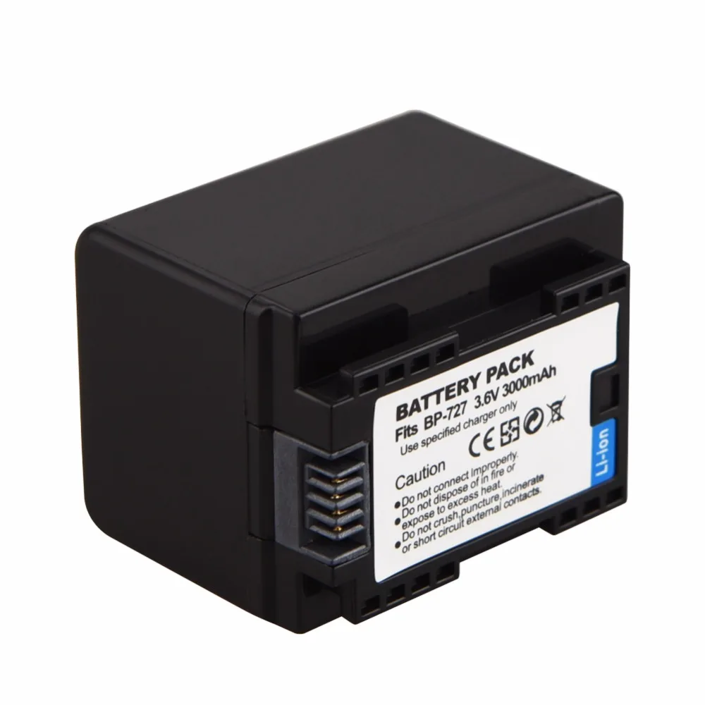 3.6V 3000mAh BP-727 BP 727 BP727 Battery for Canon VIXIA HF R30 M50 M52 500 M56 M506 R30032 R36 R38 R306 R400 R500 R600 R60 R62
3.6V 3000mAh BP-727 BP 727 BP727 Battery for Canon VIXIA HF R30 M50 M52 500 M56 M506 R30032 R36 R38 R306 R400 R500 R600 R60 R62