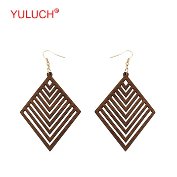 YULUCH Vintage Ethnic Woman Jewelry Earrings Natural Handmade Wooden Geometric Rhombus Hollow out Regular Stripe Accessories
YULUCH Vintage Ethnic Woman Jewelry Earrings Natural Handmade Wooden Geometric Rhombus Hollow out Regular Stripe Accessories