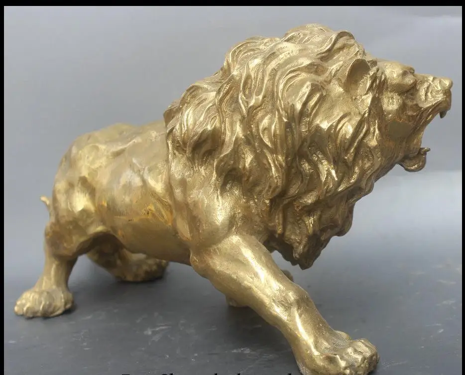 6390<<++13" China Chinese Folk Feng Shui Brass Ferocious Lion Animal Statue Sculpture
6390<<++13" China Chinese Folk Feng Shui Brass Ferocious Lion Animal Statue Sculpture