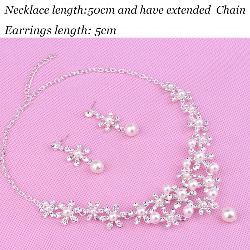 Wedding Bride Jewelry Sets Pearl Tiara Necklace Earrings Sets for Women Hair Accessories Crowns Necklace Set Tiaras Diadema Wedding Bride Jewelry Sets Pearl Tiara Necklace Earrings Sets for Women Hair Accessories Crowns Necklace Set Tiaras Diadema