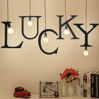 English letter Creative Personality pendant lamps clothes store loft bar tea shop decoration wrought iron capital pendant lights
English letter Creative Personality pendant lamps clothes store loft bar tea shop decoration wrought iron capital pendant lights