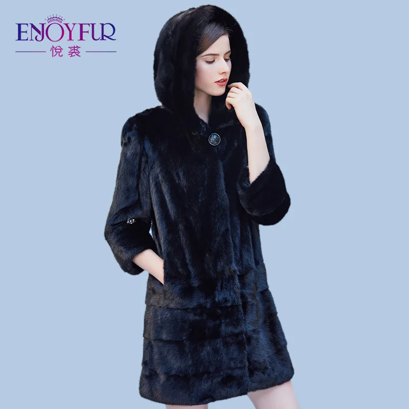 ENJOYFUR Winter Genuine Mink Fur Coats For Women Mink Coat With Fur Hood High Quality Overcoat Real Mink Fur Coat
ENJOYFUR Winter Genuine Mink Fur Coats For Women Mink Coat With Fur Hood High Quality Overcoat Real Mink Fur Coat