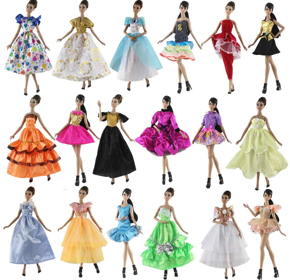 Total 10 pcs Doll Dress / National costume Party Gown Outfit Clothing Wedding Dress Clothes For 1/6 BJD Xinyi FR ST Barbie Doll
Total 10 pcs Doll Dress / National costume Party Gown Outfit Clothing Wedding Dress Clothes For 1/6 BJD Xinyi FR ST Barbie Doll