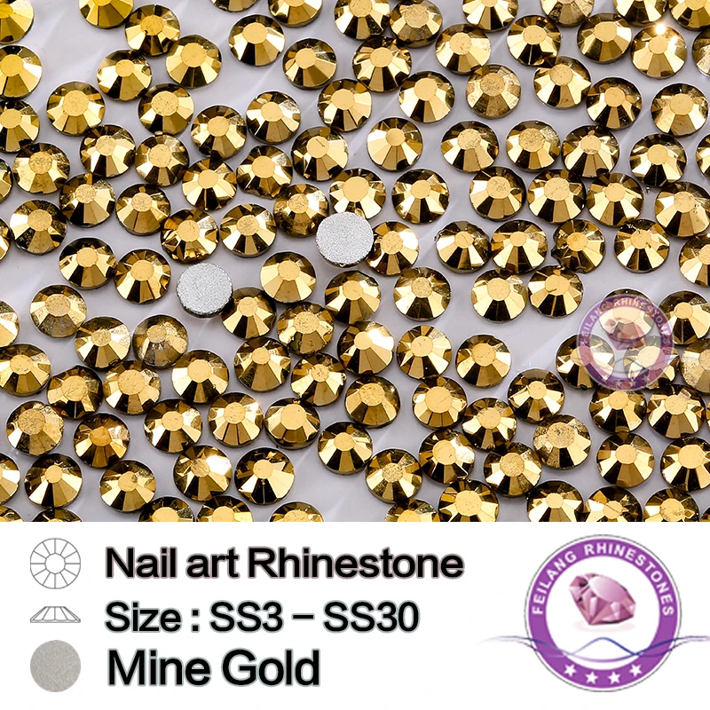 1440pcs Popular Size SS3 To SS30 Mine Gold Loose Flatback Strass Non Hot Iron-on Rhinestones For Women Nail Art Decorations
1440pcs Popular Size SS3 To SS30 Mine Gold Loose Flatback Strass Non Hot Iron-on Rhinestones For Women Nail Art Decorations