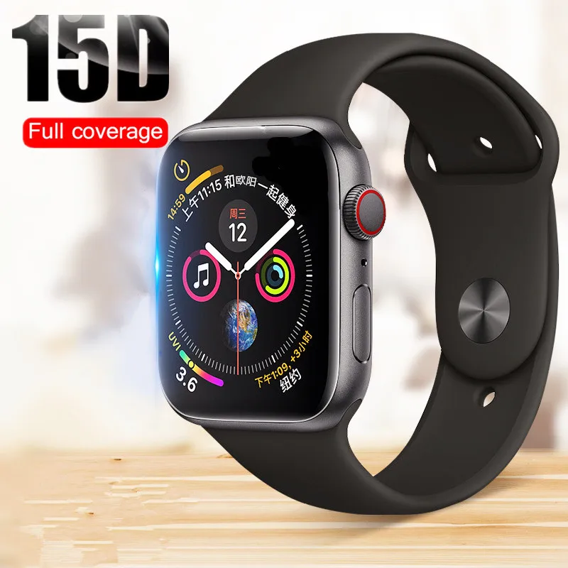 15D Curved Edge Tempered Glass On The For Iwatch 1 2 3 4 Screen Protective Glass For Apple watch 38 40 42 44 mm Protector Film
15D Curved Edge Tempered Glass On The For Iwatch 1 2 3 4 Screen Protective Glass For Apple watch 38 40 42 44 mm Protector Film