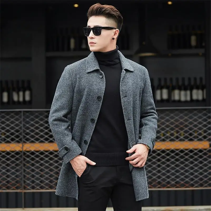 Classic Autumn Winter Casual Men Wool Coats Warm Jackets Slim Single Button Outwear Solid Overcoats 4 Style Choose Size M-3XL
Classic Autumn Winter Casual Men Wool Coats Warm Jackets Slim Single Button Outwear Solid Overcoats 4 Style Choose Size M-3XL