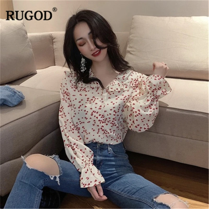 RUGOD Spotted women blouses flare sleeves v neck vintage loose chiffon elegant modis summer tops and blouses roupa feminina
RUGOD Spotted women blouses flare sleeves v neck vintage loose chiffon elegant modis summer tops and blouses roupa feminina