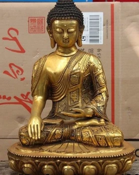 Tibet Buddhism Temple Bronze Eight treasures Tathagata Sakyamuni Buddha Statue
Tibet Buddhism Temple Bronze Eight treasures Tathagata Sakyamuni Buddha Statue