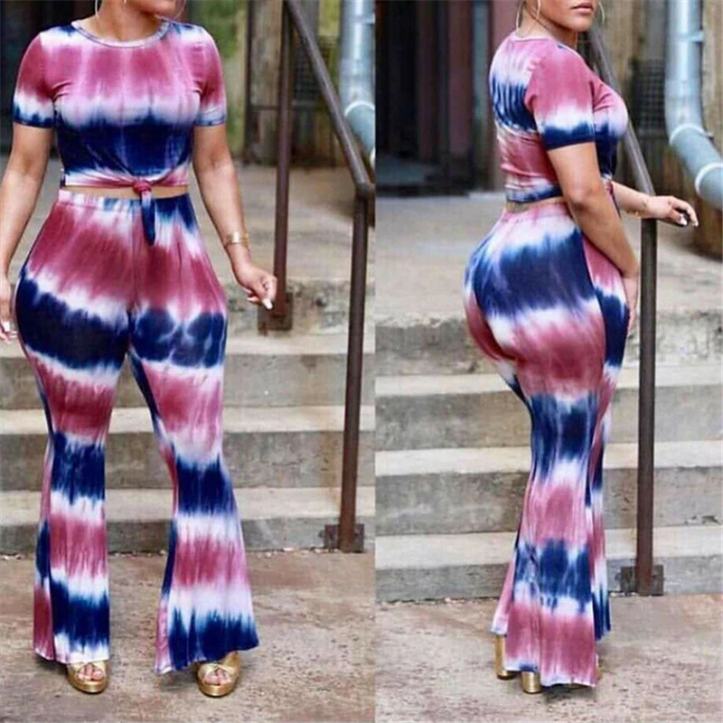 Women Sets Clothes Summer Set Striped Crop Top Flared Trousers Ladies Clubwear Tracksuit 2 Piece Outfits For Women Clothing Set
Women Sets Clothes Summer Set Striped Crop Top Flared Trousers Ladies Clubwear Tracksuit 2 Piece Outfits For Women Clothing Set