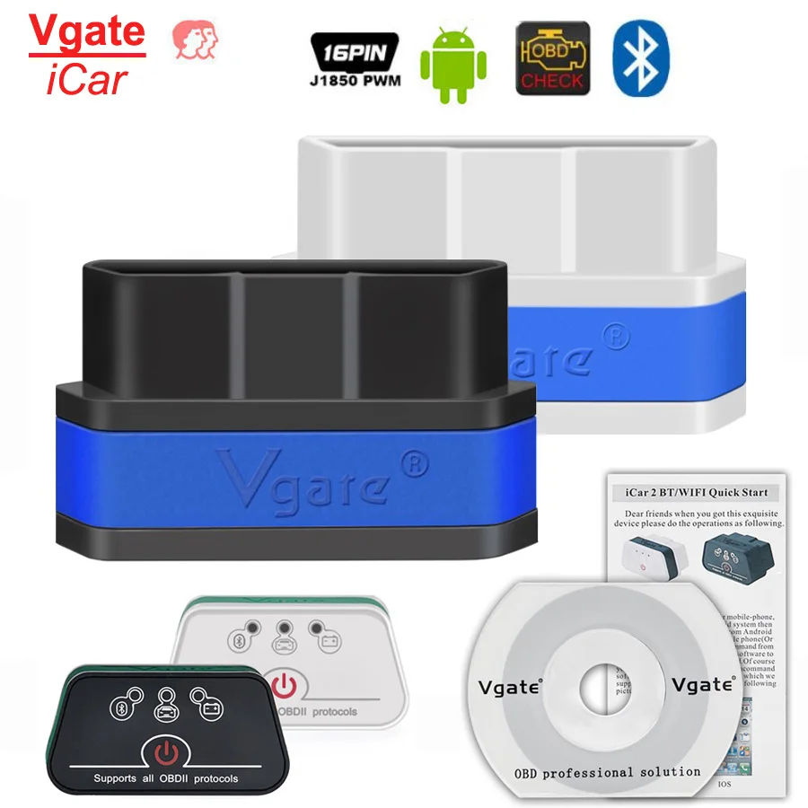 Vgate iCar2 Bluetooth OBD Scanner iCar 2 elm327 Bluetooth Diagnostic-Tool OBD2 Interface
Vgate iCar2 Bluetooth OBD Scanner iCar 2 elm327 Bluetooth Diagnostic-Tool OBD2 Interface