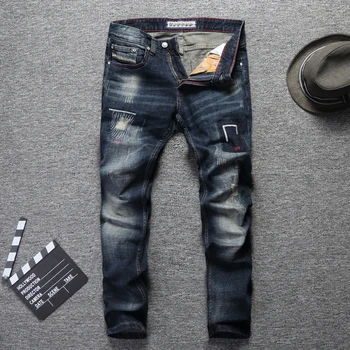2019 Italian Style Retro Design New Men Jeans Slim Fit Denim Buttons Pants Brand Jeans Fashion Streetwear Classic Jeans Men
2019 Italian Style Retro Design New Men Jeans Slim Fit Denim Buttons Pants Brand Jeans Fashion Streetwear Classic Jeans Men