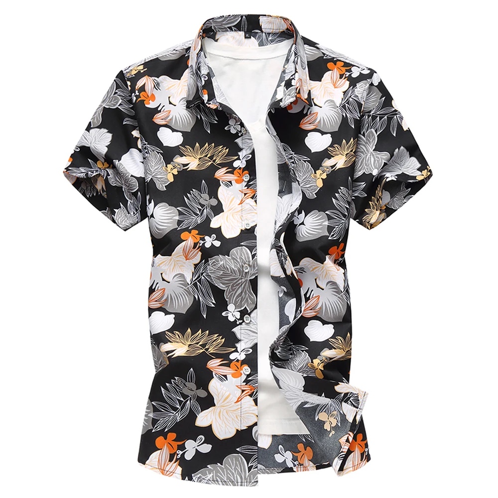 Summer Mens Short Sleeve Beach Hawaiian Shirts Casual Floral Print Shirts Plus Size 7XL 2018 New Male Clothing Fashion Tops
Summer Mens Short Sleeve Beach Hawaiian Shirts Casual Floral Print Shirts Plus Size 7XL 2018 New Male Clothing Fashion Tops