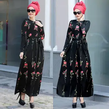 Vinatge Women Muslim Floral Abaya Dubai Long Sleeve Dress Islamic Kaftan Printed Robe Arab Jilbab Gown Turkish Cocktail Dresses
Vinatge Women Muslim Floral Abaya Dubai Long Sleeve Dress Islamic Kaftan Printed Robe Arab Jilbab Gown Turkish Cocktail Dresses