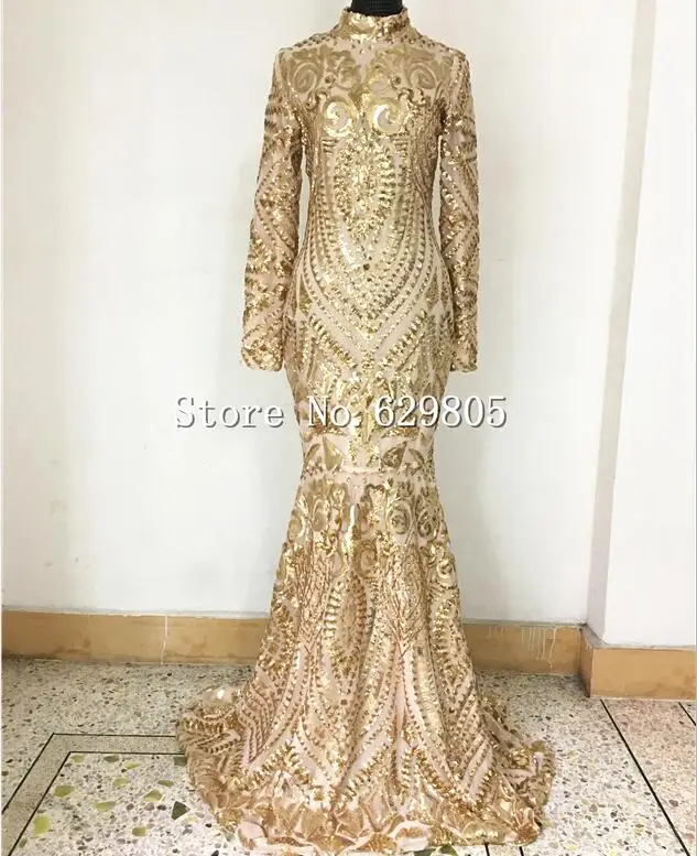 Gold Sequins Pattern Party Dress Sexy Costume Celebrate long Dress Female Singer Stage Nightclub Performance Long Sleeves Wear
Gold Sequins Pattern Party Dress Sexy Costume Celebrate long Dress Female Singer Stage Nightclub Performance Long Sleeves Wear