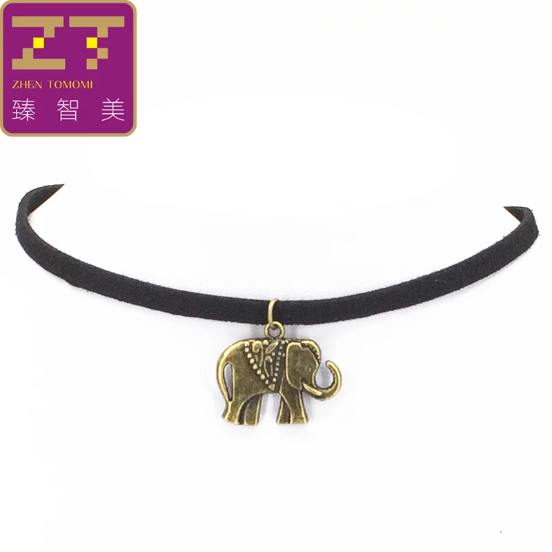Hot New Torques Bijoux Pure Black Velvet Leather Retro Elephant Necklace Pendant Maxi Statement Chokers Necklace Women Jewelry
Hot New Torques Bijoux Pure Black Velvet Leather Retro Elephant Necklace Pendant Maxi Statement Chokers Necklace Women Jewelry