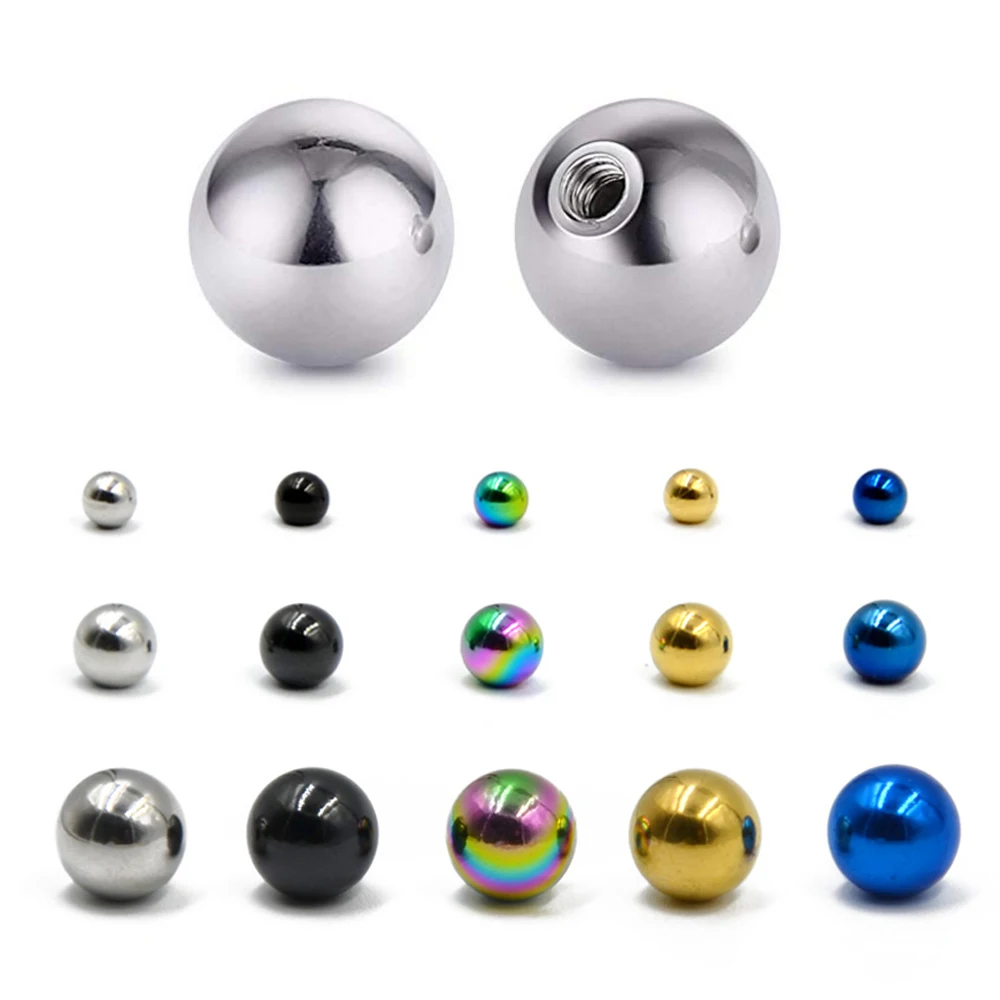 10 Pieces Mix Colors Stainless Steel Replacement Balls Body Jewelry Piercing Barbell Parts 16G 14G Ball Top Bead Accessory
10 Pieces Mix Colors Stainless Steel Replacement Balls Body Jewelry Piercing Barbell Parts 16G 14G Ball Top Bead Accessory