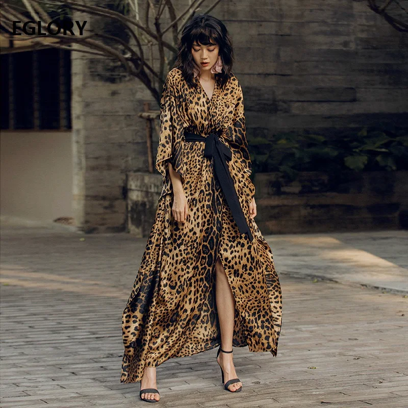 High Quality Brand Casual Long Dress 2019 Spring Summer Women Batwing Sleeve Sexy Wild Leopard Print Beach Long Maxi Dress Femme
High Quality Brand Casual Long Dress 2019 Spring Summer Women Batwing Sleeve Sexy Wild Leopard Print Beach Long Maxi Dress Femme