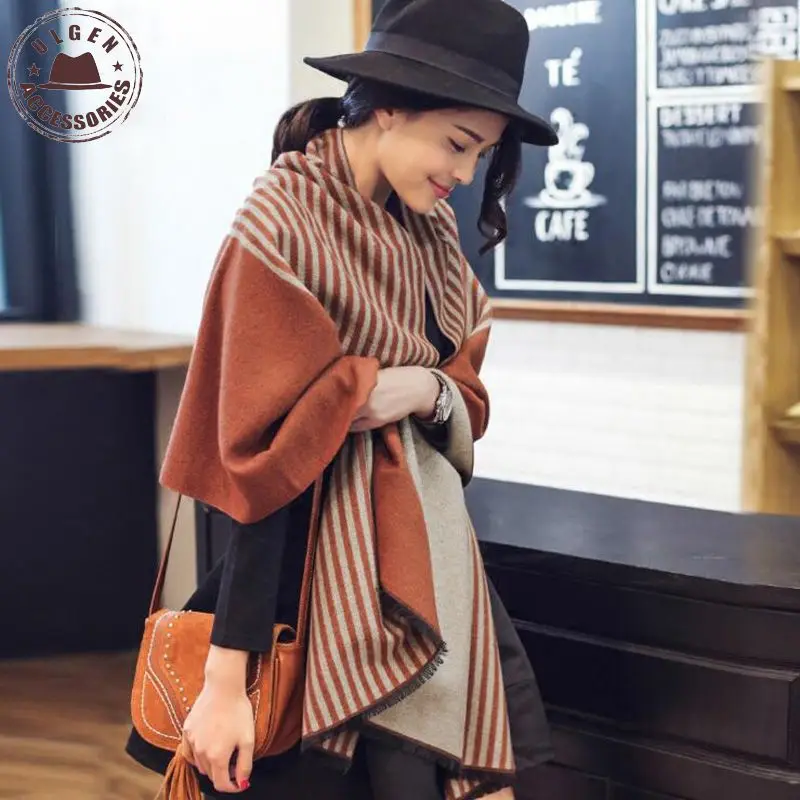 Fashion Brand Winter scarf women luxury Lengthen Thicken Striped Winter Scarf Women Warm Wool shawls scarves 200*60cm
Fashion Brand Winter scarf women luxury Lengthen Thicken Striped Winter Scarf Women Warm Wool shawls scarves 200*60cm