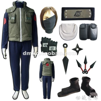 Christmas costume Naruto Hatake Kakashi cosplay costume full set include kunai shoes headband gloves leg waist bag mask
Christmas costume Naruto Hatake Kakashi cosplay costume full set include kunai shoes headband gloves leg waist bag mask