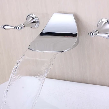 Azos In-wall Faucet Waterfall Wash Basin Brass Chrome Cold and Hot Switch Shower Room Below Counter Basin Split Double Handle T
Azos In-wall Faucet Waterfall Wash Basin Brass Chrome Cold and Hot Switch Shower Room Below Counter Basin Split Double Handle T