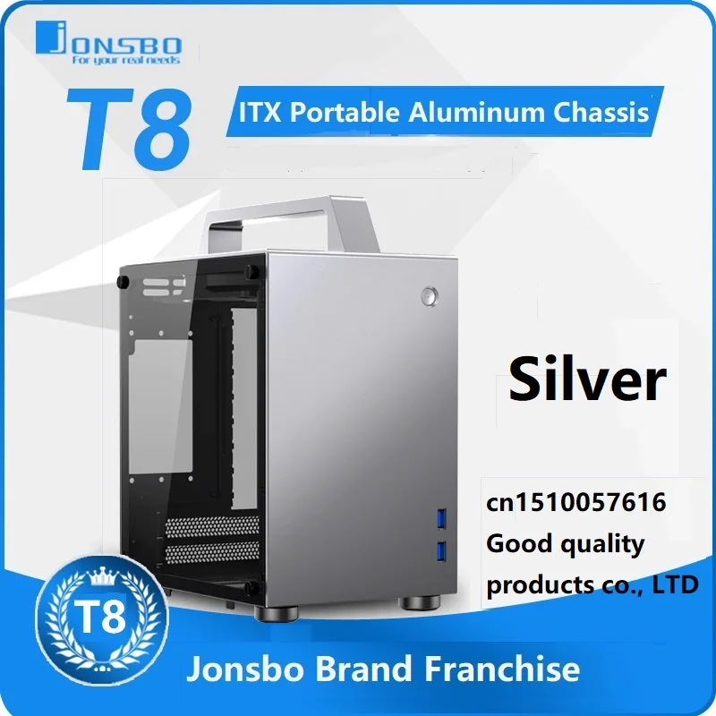 New product Jonsbo T8 ITX portable MINI aluminum chassis Side transparent Small computer case silver
New product Jonsbo T8 ITX portable MINI aluminum chassis Side transparent Small computer case silver