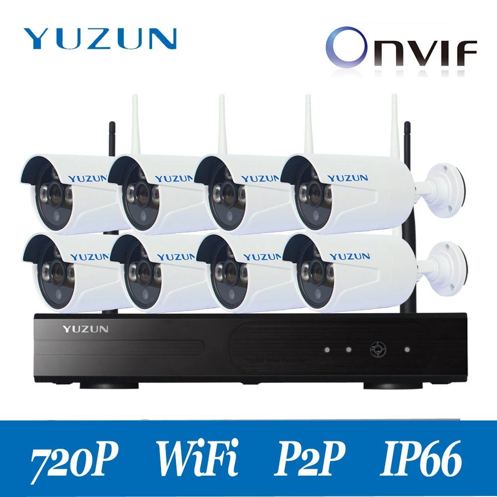 Фото 720P 8 channel cctv kit Wireless NVR CCTV System hd camera set for home factory office outdoor indoor | Безопасность и защита
