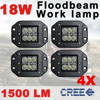Tkeapl THTMH 4X 18W FLOOD Beam LED Work Light offroad Driving Lamp Car Truck Flush Mount
Tkeapl THTMH 4X 18W FLOOD Beam LED Work Light offroad Driving Lamp Car Truck Flush Mount