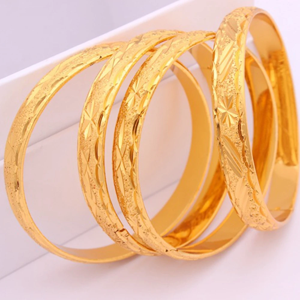 4 Pieces Carved Bangle Thick 24k Yellow Gold Filled Classic Wedding Womens Bangle Bracelet Dia 60mm,10mm
4 Pieces Carved Bangle Thick 24k Yellow Gold Filled Classic Wedding Womens Bangle Bracelet Dia 60mm,10mm