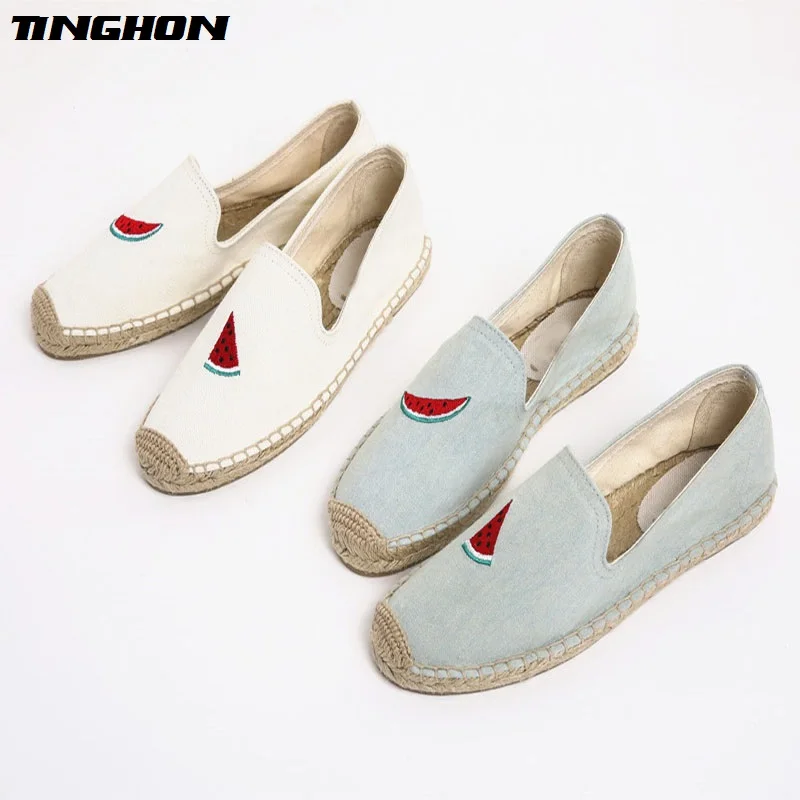 TINGHON New Women Spring Ethnic Casual Espadrilles Flat Watermelon Printed Embroider Slip on Fishermen Hemp Rope Shoes
TINGHON New Women Spring Ethnic Casual Espadrilles Flat Watermelon Printed Embroider Slip on Fishermen Hemp Rope Shoes