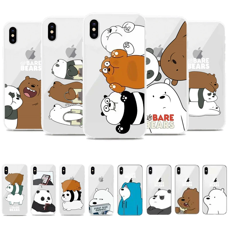 Cartoon We Bare Bears Clear Case for Coque iPhone 6 6s 6plus 7 8 Plus Cases Capa Soft TPU Silicone Funda for iPhone X Xs Max Xr
Cartoon We Bare Bears Clear Case for Coque iPhone 6 6s 6plus 7 8 Plus Cases Capa Soft TPU Silicone Funda for iPhone X Xs Max Xr